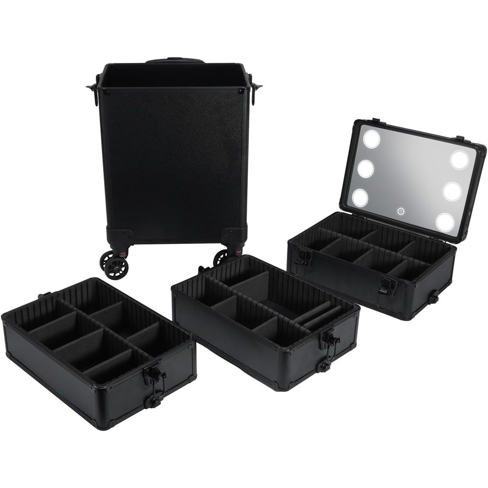 4-in-1 Makeup Train Case with  - Beauty Of Makeup บทวิจารณ์และราคา
