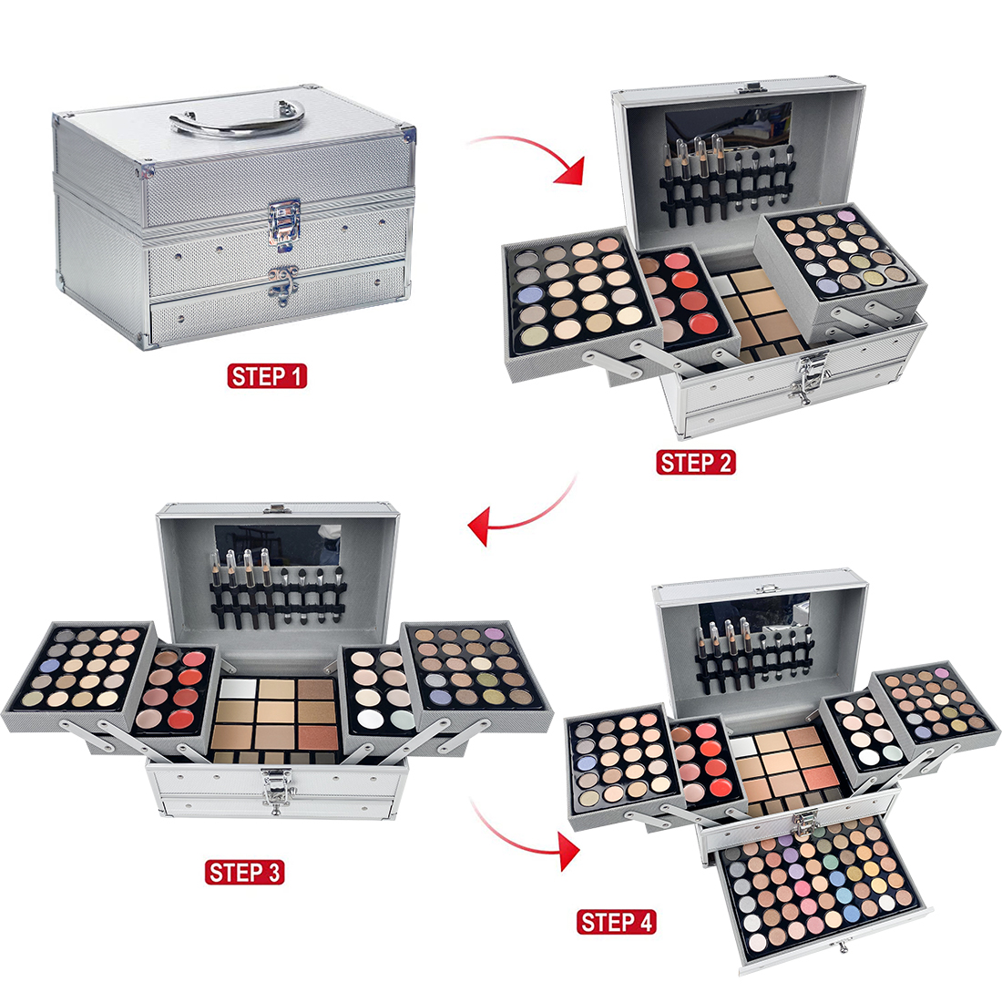 132 Color Makeup Gift Kit Full - Beauty Book Makeup Kit บทวิจารณ์และราคา