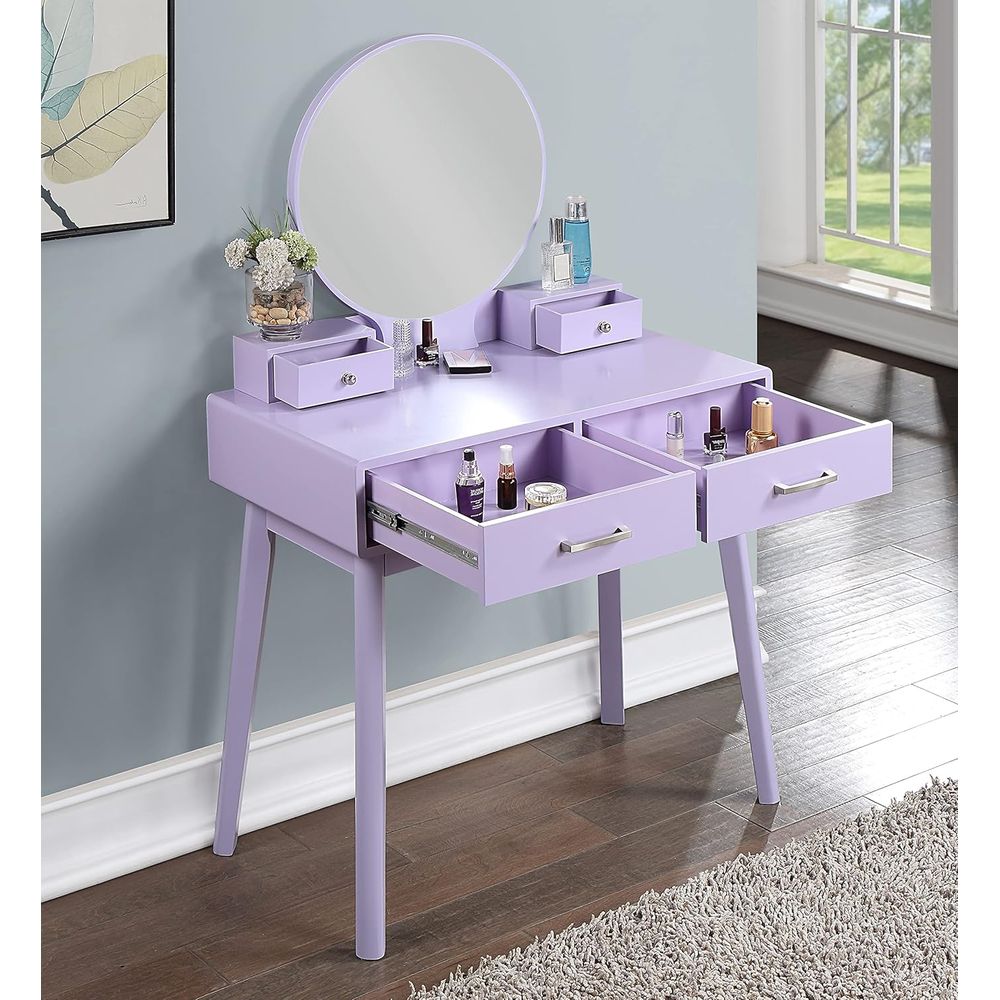 Large Round Mirror Vanity Set  - Makeup And Beauty บทวิจารณ์และราคา