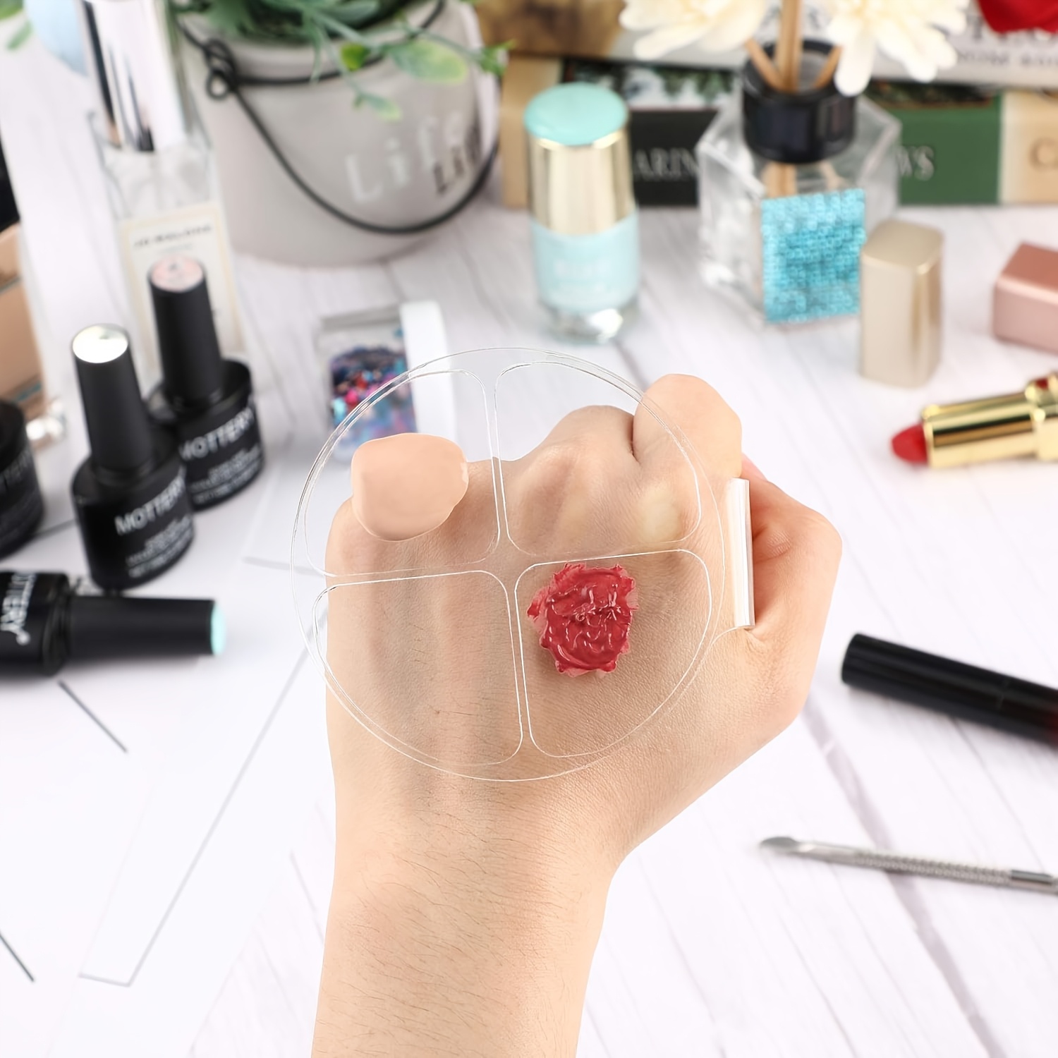 1 Clear Acrylic Makeup Mixing  - Beauty Of Makeup บทวิจารณ์และราคา