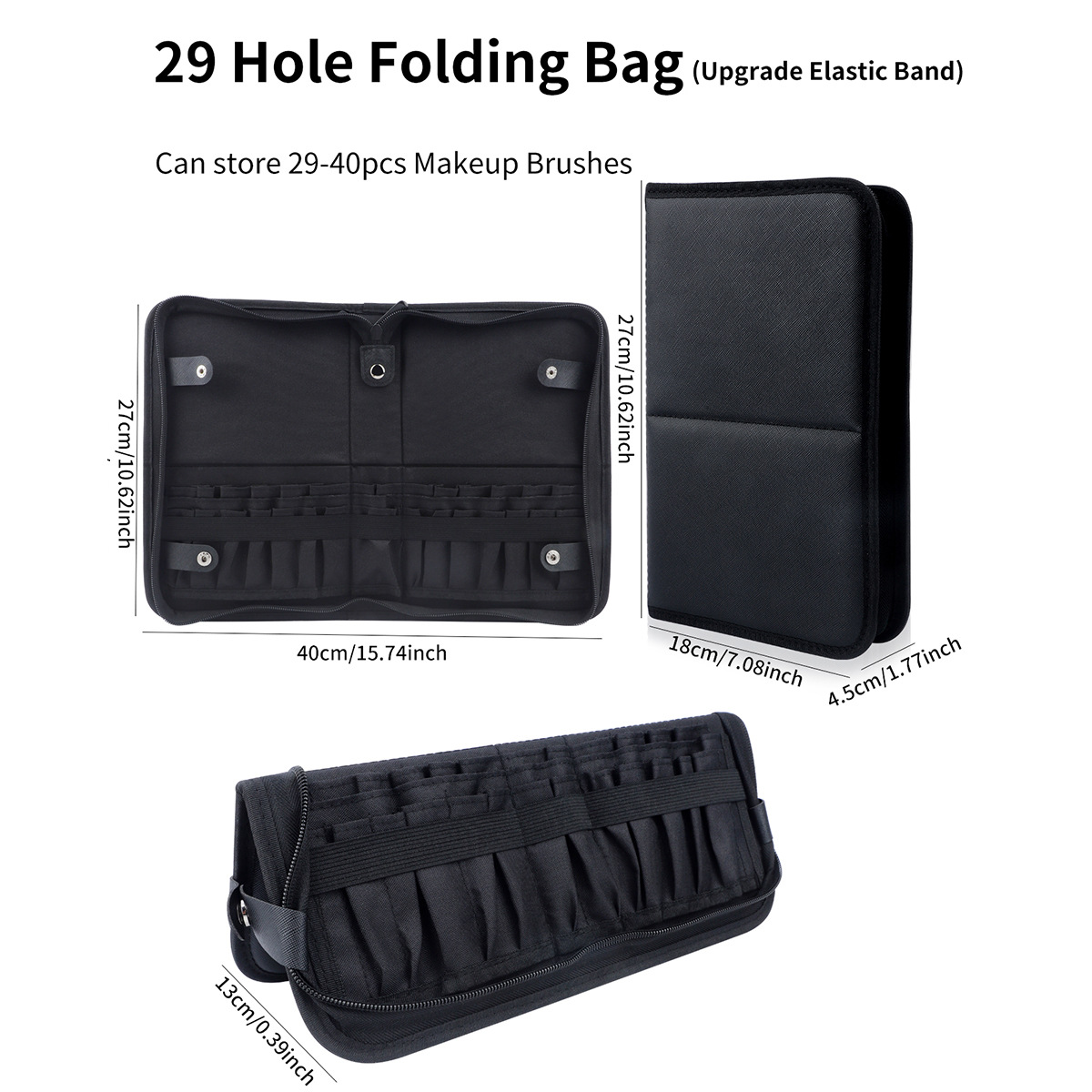 29 Holes Makeup Brush Organize - Beauty Preservation Makeup Bag บทวิจารณ์และราคา
