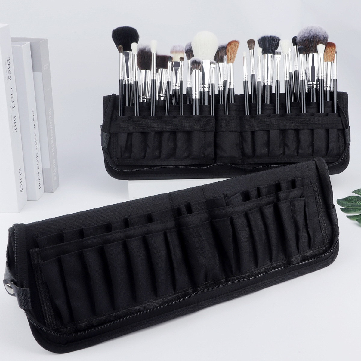 29 Holes Makeup Brush Organize - Beauty Preservation Makeup Bag บทวิจารณ์และราคา