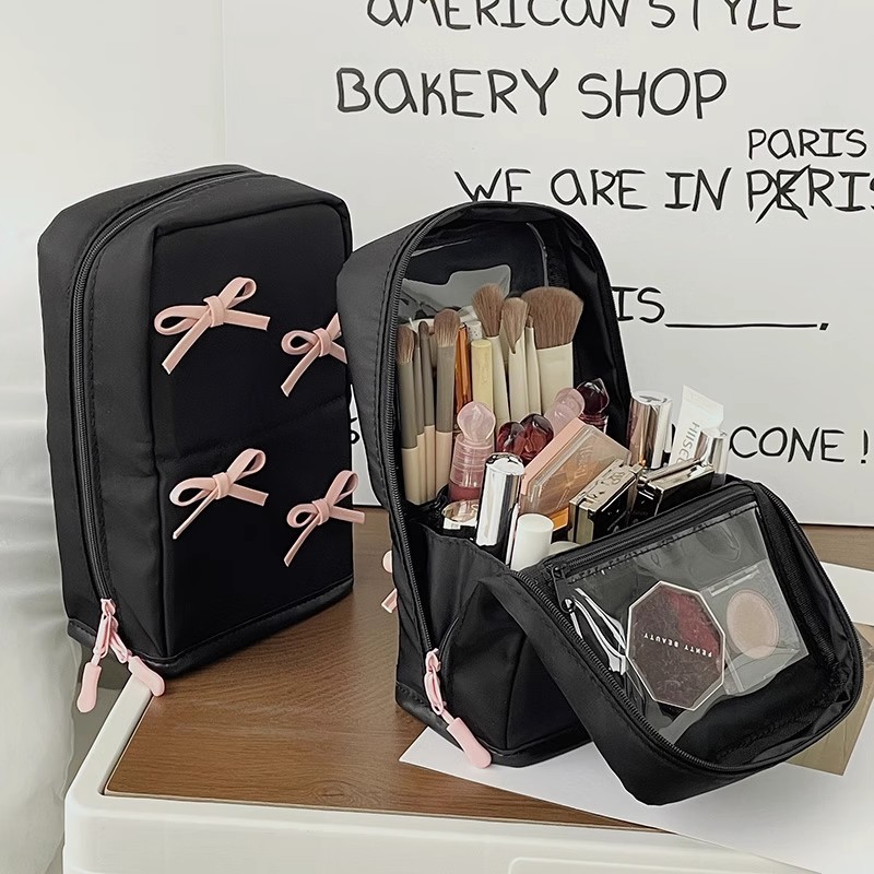 Cute Bow Upright Makeup Brush  - Beauty Preservation Makeup Bag บทวิจารณ์และราคา
