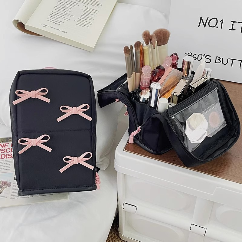Cute Bow Upright Makeup Brush  - Beauty Preservation Makeup Bag บทวิจารณ์และราคา