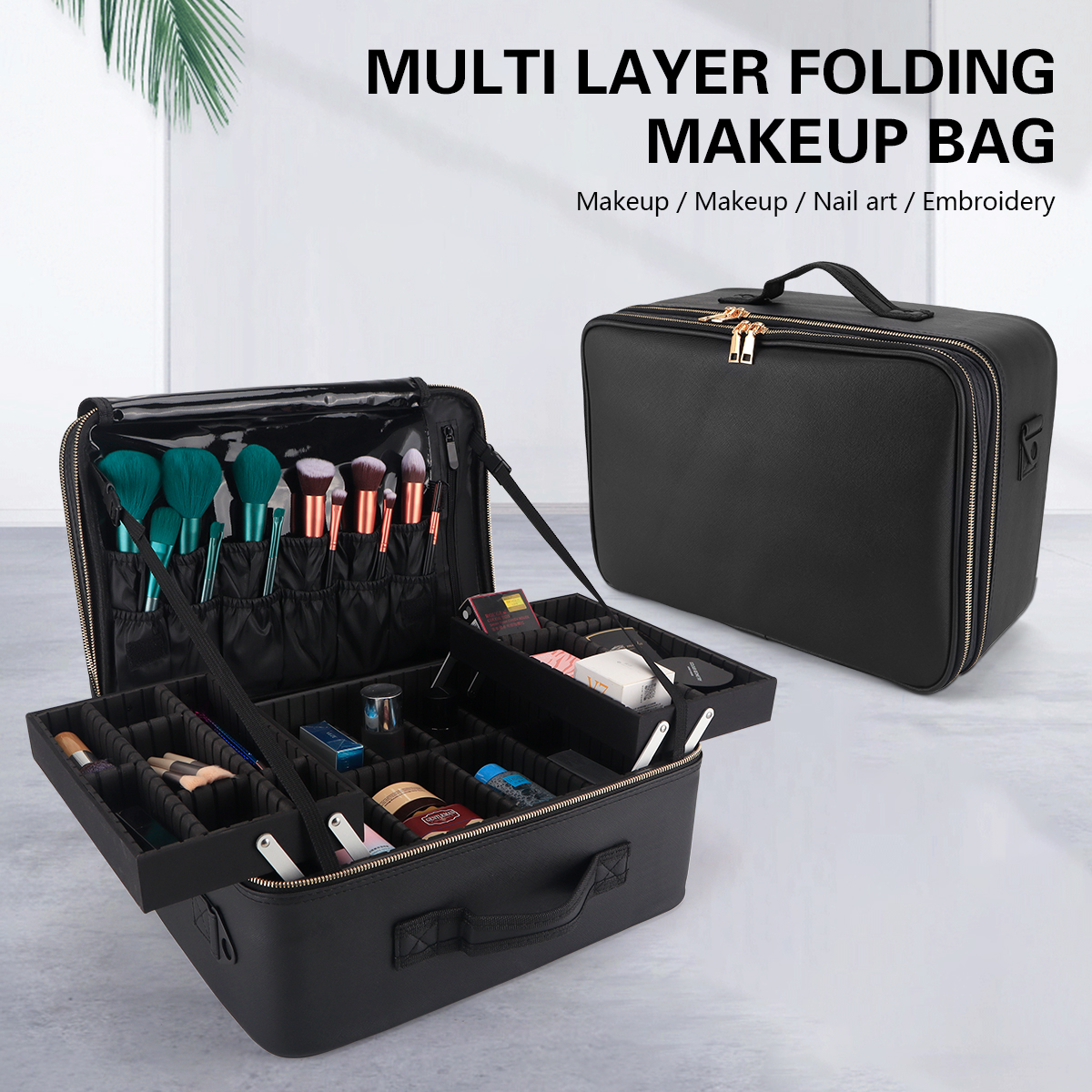 Women Travel Cosmetic Case Org - Beauty Bag Makeup บทวิจารณ์และราคา