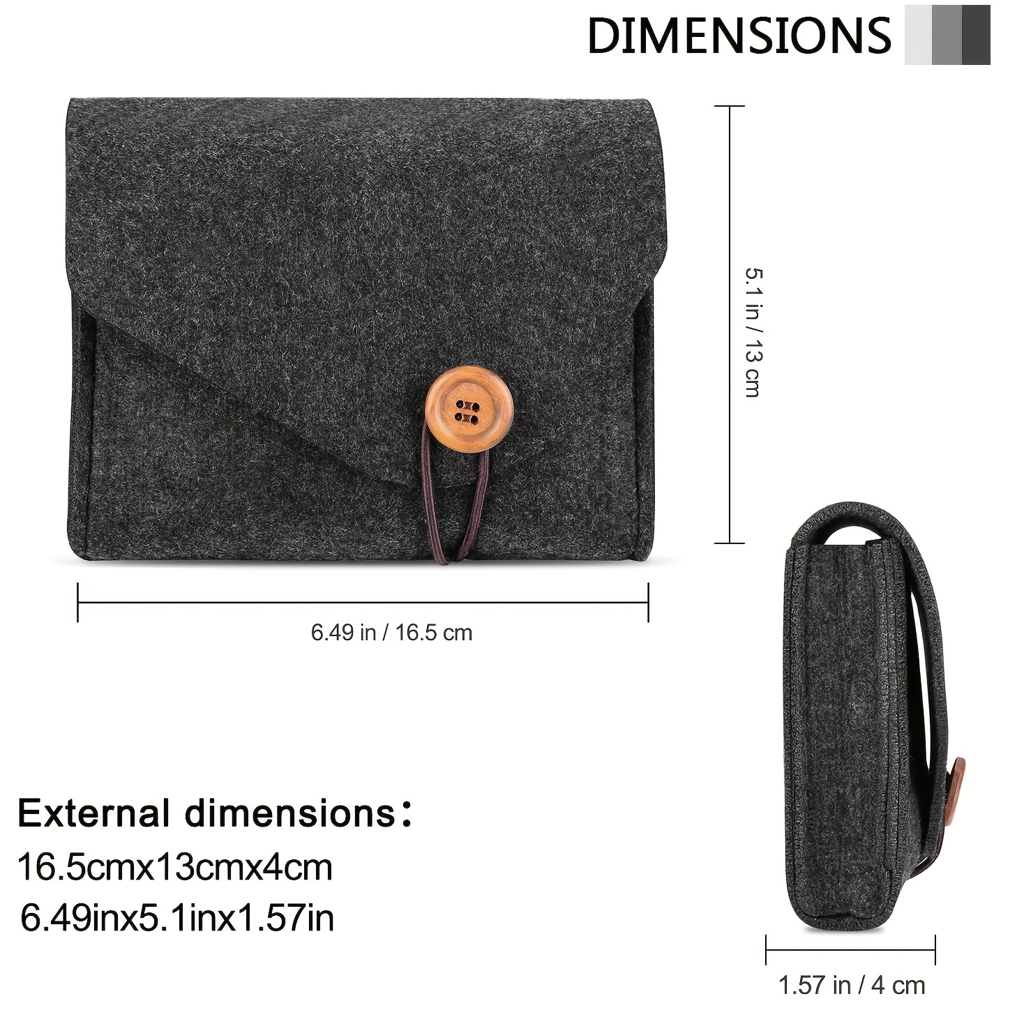 Portable Felt Storage Bag Outd - Beauty Preservation Makeup Bag บทวิจารณ์และราคา