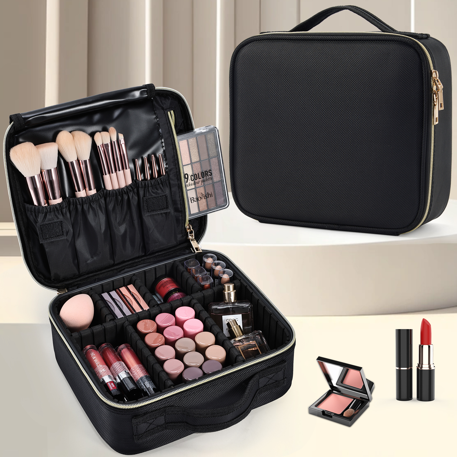 Cosmetic Case Makeup Bag Vanit - Beauty Of Makeup บทวิจารณ์และราคา
