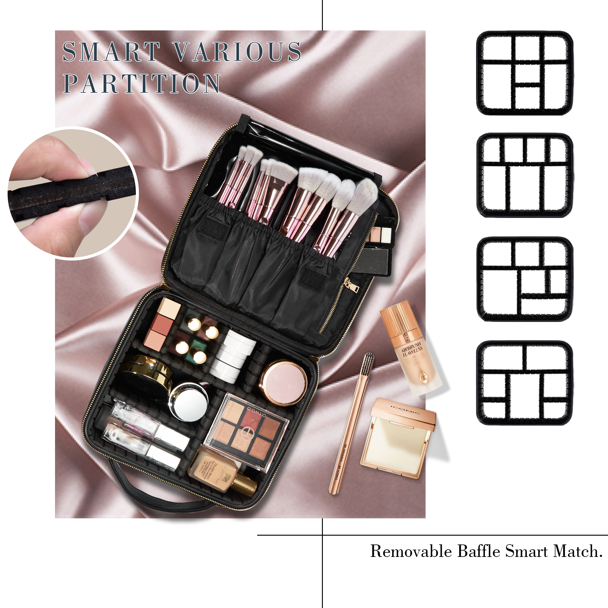 Cosmetic Case Makeup Bag Vanit - Beauty Of Makeup บทวิจารณ์และราคา
