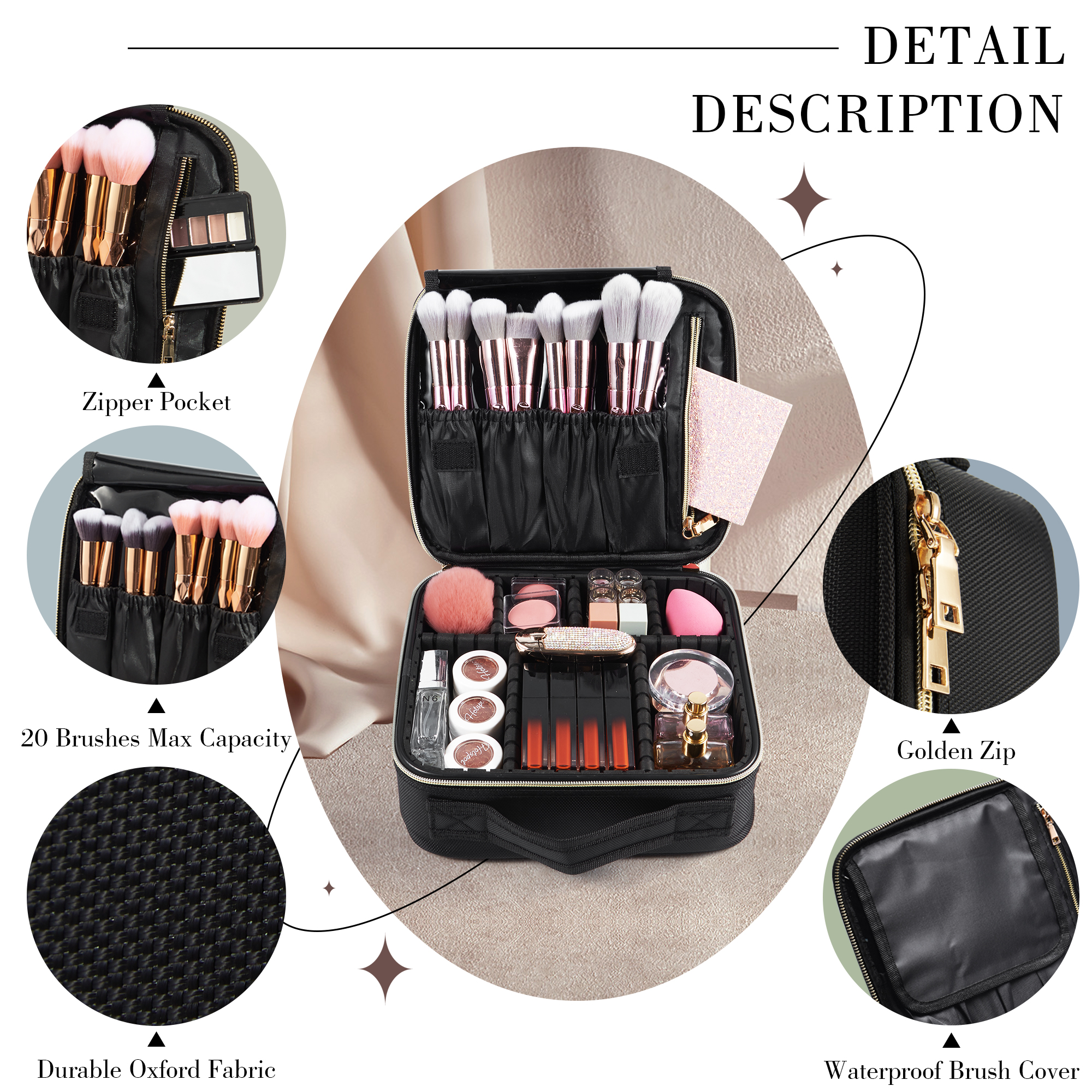 Cosmetic Case Makeup Bag Vanit - Beauty Of Makeup บทวิจารณ์และราคา