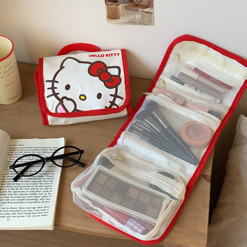 Hello Kitty Portable Large Cap - Beauty Preservation Makeup Bag บทวิจารณ์และราคา