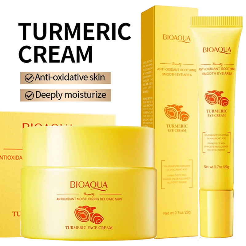 BIOAQUA Turmeric Skin Care Set - Anti-Aging Face Cream บทวิจารณ์และราคา