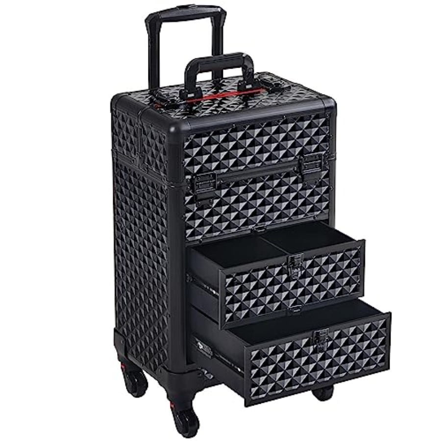 Rolling Makeup Train Case with - Makeup And Beauty บทวิจารณ์และราคา