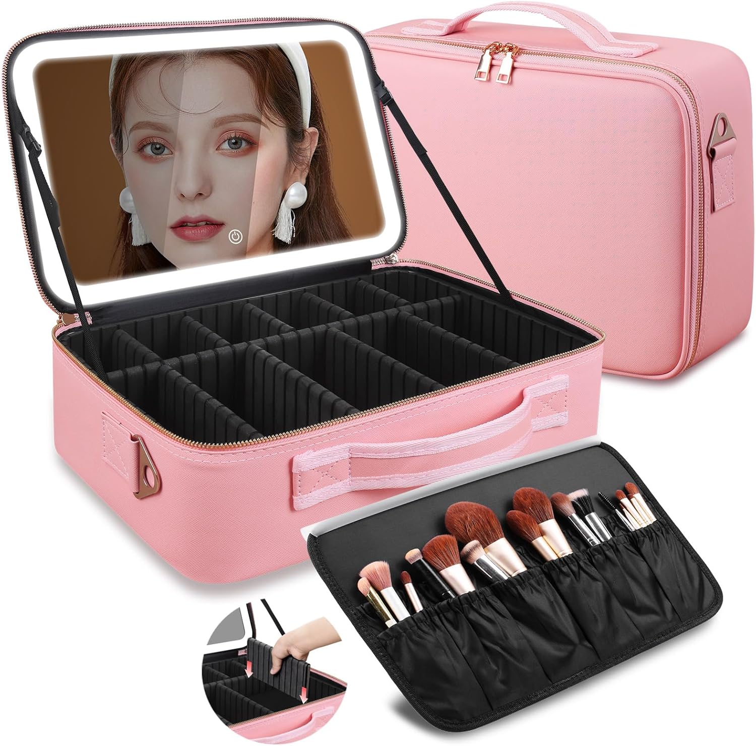 Large Capacity Makeup Bag 15'' - Beauty Bag Makeup บทวิจารณ์และราคา