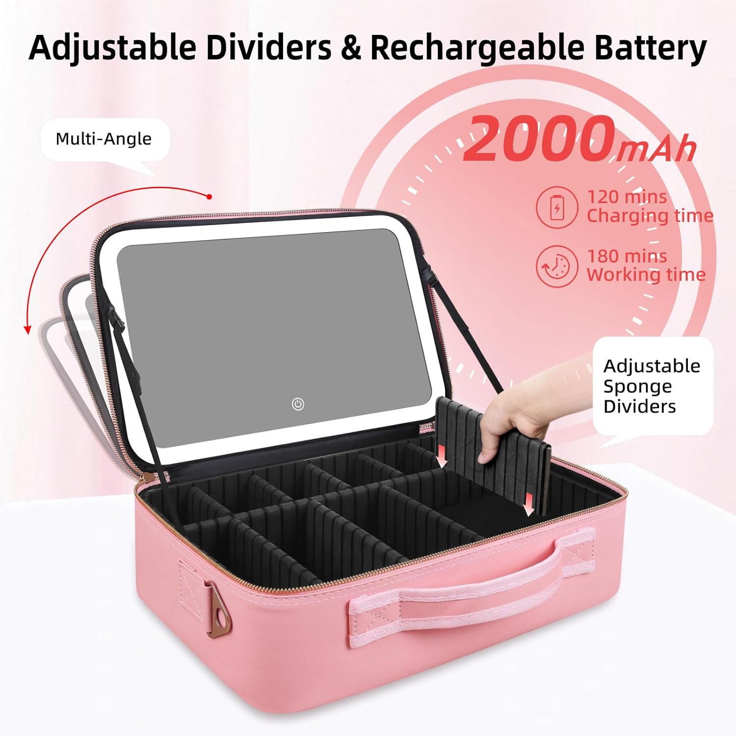 Large Capacity Makeup Bag 15'' - Beauty Bag Makeup บทวิจารณ์และราคา